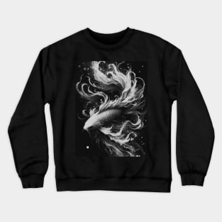 Monochromatic Karasu Black Koi Fish Crewneck Sweatshirt